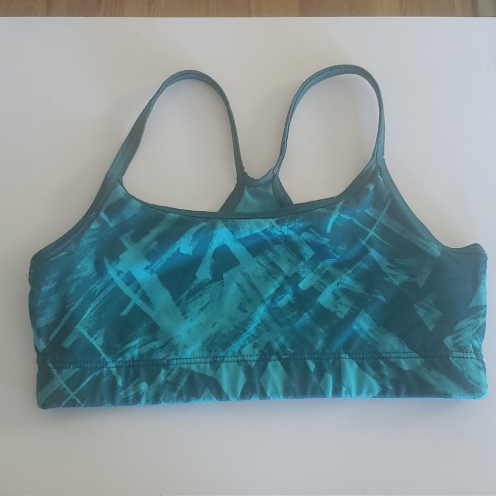 Girls teal sports bra